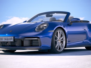 Porsche 911 Carrera 4S Cabrio 2019 3D मॉडल