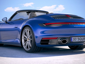 Porsche 911 Carrera 4S Cabrio 2019 3D मॉडल