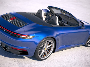 Porsche 911 Carrera 4S Cabrio 2019 3D मॉडल