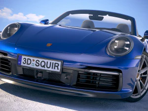Porsche 911 Carrera 4S Cabrio 2019 3D Model