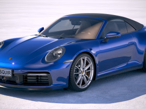 Porsche 911 Carrera 4S Cabrio 2019 3D Model
