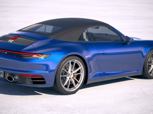 Porsche 911 Carrera 4S Cabrio 2019 3D मॉडल