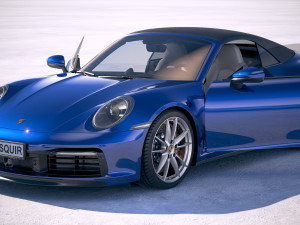Porsche 911 Carrera 4S Cabrio 2019 3D मॉडल