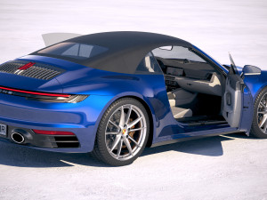 Porsche 911 Carrera 4S Cabrio 2019 3D मॉडल