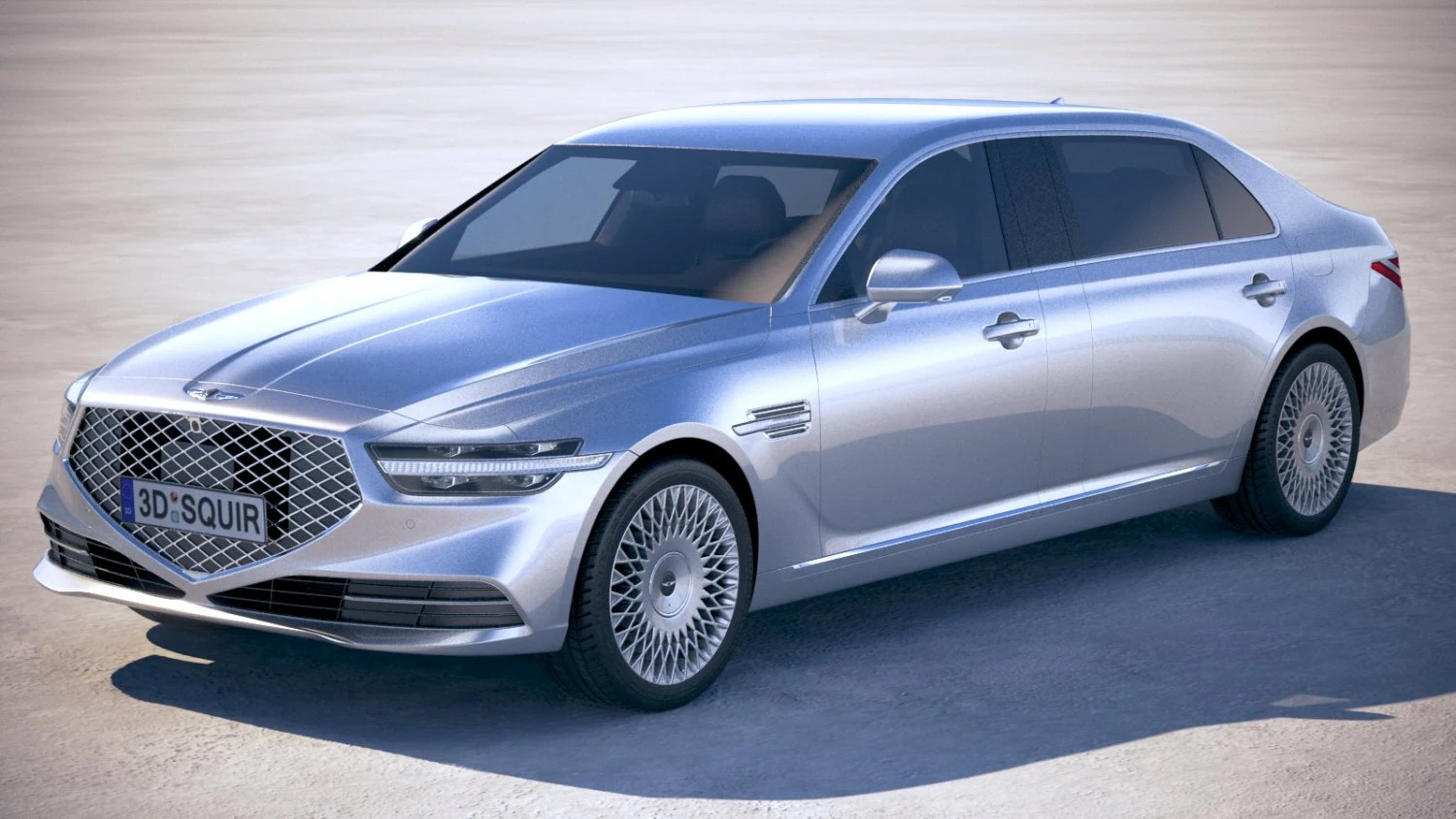 Genesis G90L 2020 3D Model .c4d .max .obj .3ds .fbx .stl .blend 