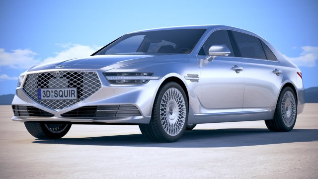 Genesis G90 2020 3Dモデル .c4d .max .obj .3ds .fbx .stl .blend