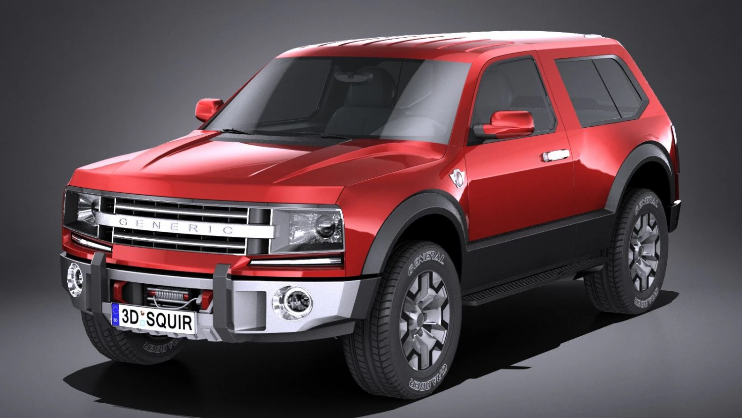 Generic 4x4 2018 lowpoly 3D Model .c4d .max .obj .3ds .fbx .stl .blend