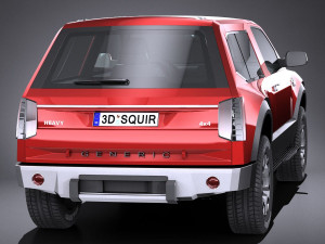 Generic 4x4 2018 lowpoly Modèle 3D