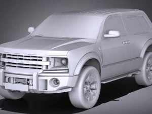 Generic 4x4 2018 lowpoly 3D Model