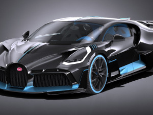 lowpoly bugatti divo 2019 3D Model