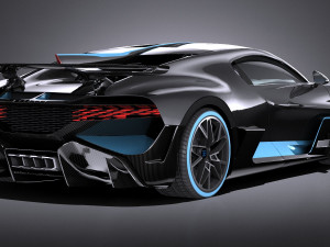 Bugatti Divo 2019 Lowpoly Model 3D