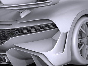 Bugatti Divo 2019 Lowpoly Model 3D