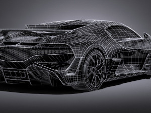 Bugatti Divo 2019 Lowpoly Model 3D
