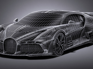 Bugatti Divo 2019 Lowpoly Model 3D