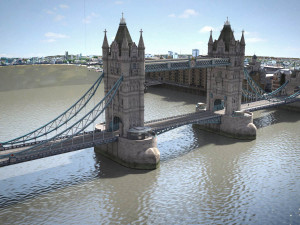 London Tower Bridge 3Dモデル