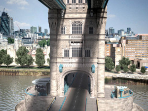 London Tower Bridge 3Dモデル