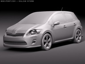 Toyota Auris HSD Hybrid 2011 3D 모델