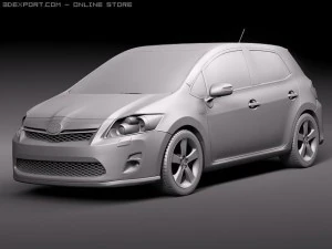 Toyota Auris HSD Hybrid 2011 3D Model