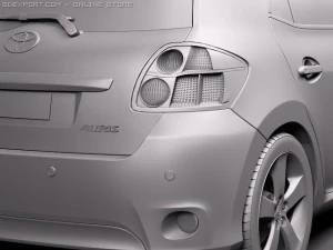 Toyota Auris HSD Hybrid 2011 3D Model
