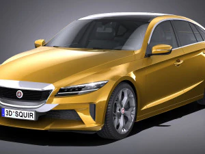 Generic Sedan 2019 lowpoly 3D Model