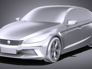 Generic Sedan 2019 lowpoly 3Dモデル