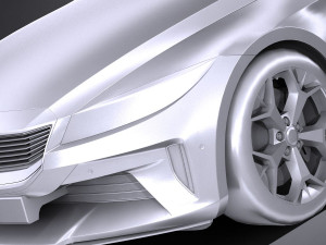 Generic Sedan 2019 lowpoly 3Dモデル