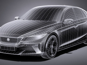 Generic Sedan 2019 lowpoly 3Dモデル