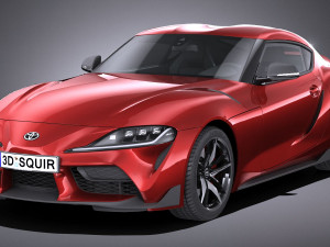 Toyota Supra 2020 lowpoly 3D Model