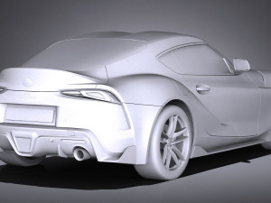 Toyota Supra 2020 lowpoly 3D Модель