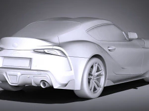 Toyota Supra 2020 lowpoly 3D Model