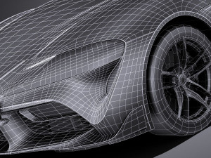 Toyota Supra 2020 lowpoly 3D Модель