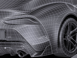 Toyota Supra 2020 lowpoly 3D Модель