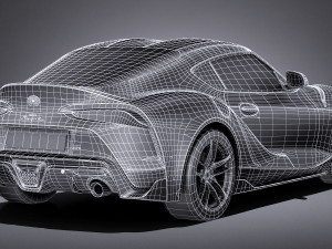 Toyota Supra 2020 lowpoly 3D Модель