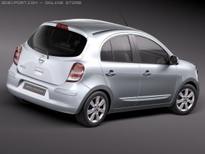 Nissan Micra 2011 3D Модель