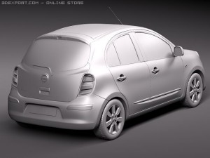Nissan Micra 2011 3D Модель