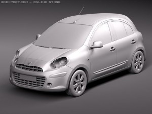 Nissan Micra 2011 3D Модель