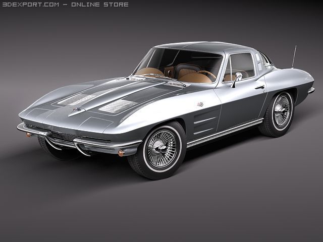 Chevrolet Corvette C2 Coupe Modelo 3D .c4d .max .obj .3ds .fbx .stl .blend 