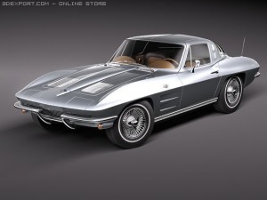 Chevrolet Corvette C2 Coupe Modelo 3D