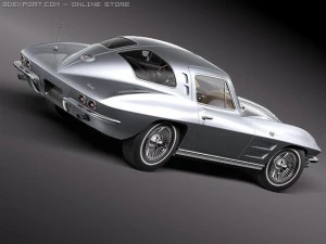 Chevrolet Corvette C2 Coupe 3D Model
