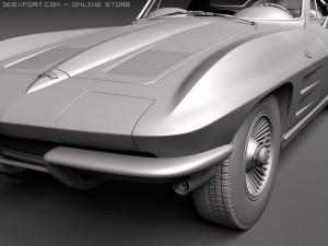 Chevrolet Corvette C2 Coupe Modelo 3D