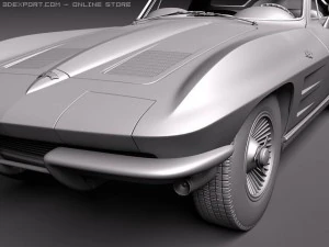 Chevrolet Corvette C2 Coupe 3D Model