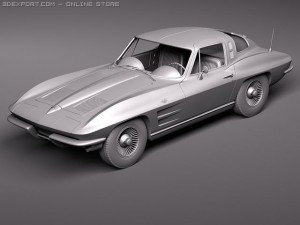 Chevrolet Corvette C2 Coupe Modelo 3D