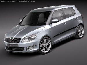 skoda fabia 2011 5door 3D Model