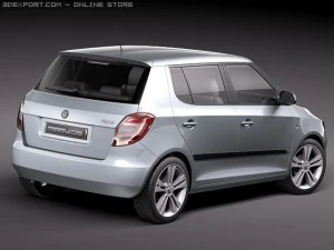 Skoda Fabia 5-door 2011 3D Model