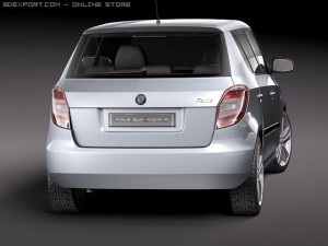 Skoda Fabia 5-door 2011 Model 3D