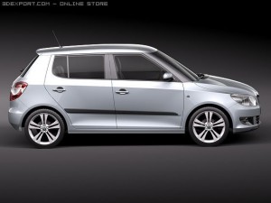 Skoda Fabia 5-door 2011 Model 3D