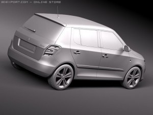Skoda Fabia 5-door 2011 Model 3D