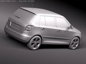 Skoda Fabia 5-door 2011 3D Model