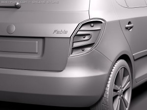 Skoda Fabia 5-door 2011 Model 3D