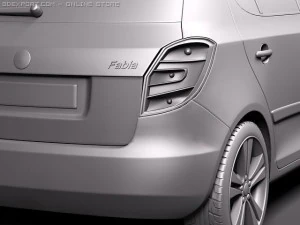 Skoda Fabia 5-door 2011 3D Model